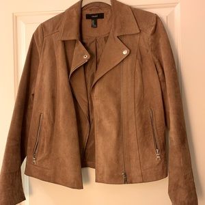 Suede moto jacket
